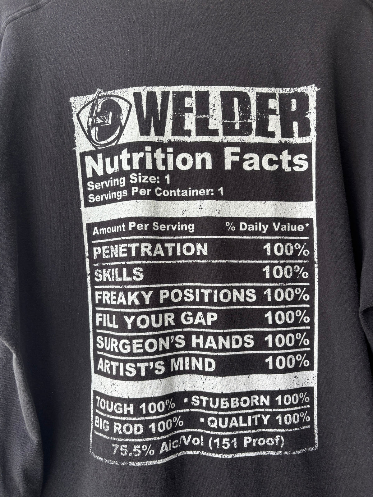 Welder Nutrition Facts Tee (XL)